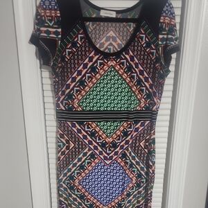 Calvin Klein Multicolor Geometric Midi Dress